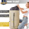Backpack Laundry Bag, 115L Heavy Duty Extra Large College Laundry Backpack, Dirty Clothes Bag with Shoulder Straps, Laundry Hamper Bag with Drawstring Closure for College Dorm, Apartment Khaki view 2