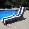 Superior Cabana Cotton Lounge Chair Cover, Outdoor Towel/Chaise Furniture Covers, Terry Cloth, Beach, Spa, Swim Accessories, Pool Chair Cover, Soft, Quick Drying, 32" x 102", Charcoal view 2