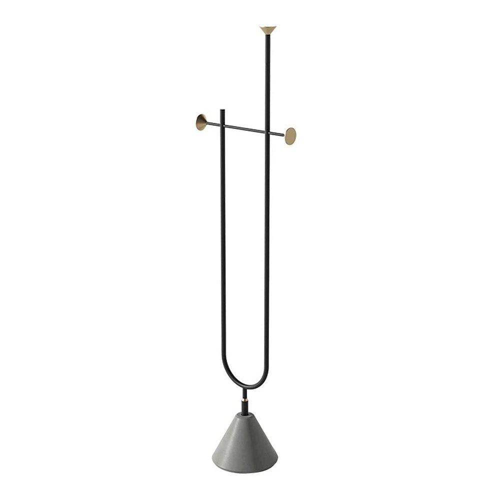 KKNH Coat Stand Metal Floor Coat Rack U-Shaped Design Coat Rack Bedroom Living Room Office Simple Modern Vertical Storage Rack 60.5 Inches High Suitable for Bedroom, Office (Color : A)