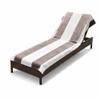 Superior Cabana Cotton Lounge Chair Cover, Outdoor Towel/Chaise Furniture Covers, Terry Cloth, Beach, Spa, Swim Accessories, Pool Chair Cover, Soft, Quick Drying, 32" x 102", Taupe view 1