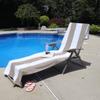 Superior Cabana Cotton Lounge Chair Cover, Outdoor Towel/Chaise Furniture Covers, Terry Cloth, Beach, Spa, Swim Accessories, Pool Chair Cover, Soft, Quick Drying, 32" x 102", Taupe view 2