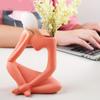 Homoyoyo Abstract Ceramic Flower Container for Home Unique Desktop Ornament for Living Room Bedroom and Garden Present for Family and Friends view 2