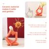 Homoyoyo Abstract Ceramic Flower Container for Home Unique Desktop Ornament for Living Room Bedroom and Garden Present for Family and Friends view 3