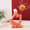 Homoyoyo Abstract Ceramic Flower Container for Home Unique Desktop Ornament for Living Room Bedroom and Garden Present for Family and Friends view 4