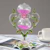 Hourglass Sand Timer Decorative,360 Rotating Metal White Sand Watch 30 Min,Antique Hour Glass Decor for Office Desk- Crafts,Ornaments(Pink Sand) view 4