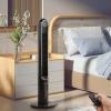 COSTWAY Tower Fan, 42-Inch Portable 80 Degrees Oscillating Fan with Remote, 3 Wind Modes, Smart Control Panel, 12H Timer, Quiet Bladeless Fan for Living Room, Bedroom, Kitchen, Office (Black) view 2