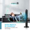 COSTWAY Tower Fan, 42-Inch Portable 80 Degrees Oscillating Fan with Remote, 3 Wind Modes, Smart Control Panel, 12H Timer, Quiet Bladeless Fan for Living Room, Bedroom, Kitchen, Office (Black) view 4