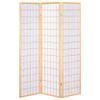 Bowery Hill Traditional 3-Panel Room Divider Screen, Natural Wood Frame, White Rice Paper Inlay, 70.25" H x 52" W, Lightweight Folding Design, Ideal for Living Room, Bedroom, Workspace Divider view 3
