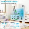 COSTWAY Tower Fan, 42-Inch Portable 80 Degrees Oscillating Fan with Remote, Smart Control Panel, 3 Wind Modes, 12H Timer, Quiet Bladeless Fan for Living Room, Bedroom, Kitchen, Office (White) view 2