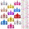 Yaomiao 22 Pcs DIY Crowns Set Include 12 Pcs Foam Princess Crowns and 10 Pcs Crystal Diamond Sticker for Kids(Multicolor) view 1