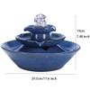 Tabletop Fountain Indoor Fountain Indoor Water Fountain 3-Tier Ceramic Tabletop Fountain Desktop Waterfall Fountain for Bedroom Office Living Room Waterfall Fountain Desktop Fountain (Color : A) view 2