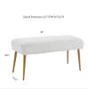 Ball & Cast Upholstered Bench, 44" W, White view 3