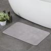 17''x29.5''Stiio Bath Mats for Bathroom, Super Absorbent Quick drying, Rubber Non Slip Thin Bathroom Rugs Fit Under Door, Easy Clean Washable Shower Mat for Bathtub, Sink, 17x29.5 in Grey view 1