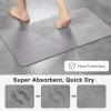 17''x29.5''Stiio Bath Mats for Bathroom, Super Absorbent Quick drying, Rubber Non Slip Thin Bathroom Rugs Fit Under Door, Easy Clean Washable Shower Mat for Bathtub, Sink, 17x29.5 in Grey view 4