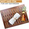 Acacia Wood Shower Mat 24x18 Inches by Demigo, Luxury Bath Mat Non Slip for Bathroom Bathtub Shower Spa Garden Home, Wooden Floor Mat Square Large for Outdoor and Indoor view 4
