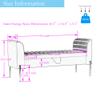 ALISH Storage Bench,Upholstered Storage Ottoman Bench,Modern Bed Bench Entryway Bench with Gold Legs for Bedroom Living Room Blue view 2