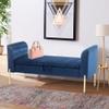 ALISH Storage Bench,Upholstered Storage Ottoman Bench,Modern Bed Bench Entryway Bench with Gold Legs for Bedroom Living Room Blue view 4