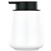 12Oz White Soap Dispenser - Modern Ceramic Lotion Hand Soap Dispenser with Easy-to-Press Black Pump, Reusable and Refillable Liquid Dish Soap Dispensers for Bathroom & Kitchen view 1
