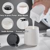 12Oz White Soap Dispenser - Modern Ceramic Lotion Hand Soap Dispenser with Easy-to-Press Black Pump, Reusable and Refillable Liquid Dish Soap Dispensers for Bathroom & Kitchen view 3