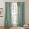 ChadMade Room Darkening Chenille Curtain 102 Inches Length for Bedroom Flat Hooks Back Tab Hook Belt Rod Pocket Drape Tino Pale Blue 50W102L, 1 Panel view 1