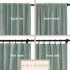 ChadMade Room Darkening Chenille Curtain 102 Inches Length for Bedroom Flat Hooks Back Tab Hook Belt Rod Pocket Drape Tino Pale Blue 50W102L, 1 Panel view 2