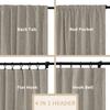 ChadMade Room Darkening Chenille Curtain 102 Inches Length for Bedroom Flat Hooks Back Tab Hook Belt Rod Pocket Drape Tino 50W102L, 1 Panel Silver Gray view 2