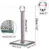 Handmade Silver Paper Towel Roll Holder, Filled with Sparkly Crystal Crushed Diamonds for Kitchen / Bathroom Towel Tissue Roll Countertop, 13 Inch Height 6.3 Inch Square Base Freestanding Holder view 2