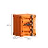 JHSLXD Bedside Table Retro Industrial Style Storage Chests Creative Decorative Cabinet Metal Iron File Cabinets Sundries Box Furniture,Orange Yellow view 3