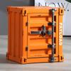 JHSLXD Bedside Table Retro Industrial Style Storage Chests Creative Decorative Cabinet Metal Iron File Cabinets Sundries Box Furniture,Orange Yellow view 4