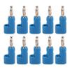 Sonew 10pcs 4mm Banana Plug Solderless Stackable Banana Plug Connectors J.10026(Blue) view 3