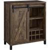 BOWERY HILL Modern Bar Cabinet with Sliding Door in Rustic Oak view 1