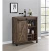 BOWERY HILL Modern Bar Cabinet with Sliding Door in Rustic Oak view 2