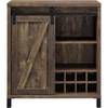 BOWERY HILL Modern Bar Cabinet with Sliding Door in Rustic Oak view 4