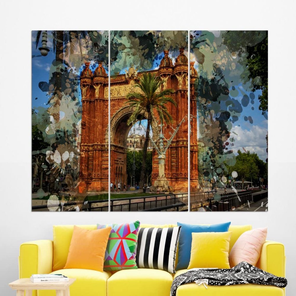 Arco de Triunfo de Barcelona Canvas Print, Barcelona Arc, Barcelona Wall Art, Catalonia, Spain Canvas Print