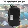 Tiiyee Small Waterproof Boxes of Plastic Case Shockproof Airtight Container Case Portable Airtight Carry Box Black Dry view 2