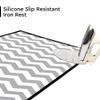 Encasa XO Ironing Mat/Pad (Large 48"x28") with 3mm Padding & Silicone Iron Rest for Steam Pressing on Tabletop or Bed - Heat Resistant, Portable, Quilting & Travel Blanket - Zig Zag view 2