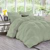 Wega Linen All-Season Goose Down Sage Green Pinch Pleated Comforter Set Twin 1 Piece Quiled Comforter Cotton view 1