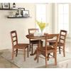 IC INTERNATIONAL CONCEPTS 36 in. Wood Dining Table with 4 Madrid Ladderback Chairs in Distressed Oak view 2