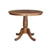 IC INTERNATIONAL CONCEPTS 36 in. Wood Dining Table with 4 Madrid Ladderback Chairs in Distressed Oak view 3