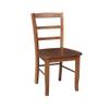 IC INTERNATIONAL CONCEPTS 36 in. Wood Dining Table with 4 Madrid Ladderback Chairs in Distressed Oak view 4