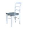 IC International Concepts 36" Round Pedestal Dining Table with 2 Madrid LadderBack Chairs view 4