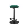 Wrought Iron Backless Bar Stool, Counter Height Adjustable Kitchen Island Chair, Swivel High Chair, Flannel With Footrest, Bistro, Breakfast Restaurant Stool, Height 25.5" - 31.5" ( Color : Green ) view 1
