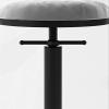Wrought Iron Backless Bar Stool, Counter Height Adjustable Kitchen Island Chair, Swivel High Chair, Flannel With Footrest, Bistro, Breakfast Restaurant Stool, Height 25.5" - 31.5" ( Color : Green ) view 3