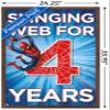 Trends International Marvel Spider-Man - Happy 4th Birthday Wall Poster, 34L x 22.4W, Mahogany Framed Version view 3