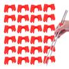 24 Pieces Reusable Kid Training Chopstick Helper for Kids Adults Beginner Learner or Trainers, Plastic Practice Chop Stick Pack, Hinges Connector for Practice Chopstick (Red 24pcs) view 1