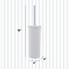 Superio Ribbed Collection - Decorative Plastic Toilet Bowl Brush and Holder Set, White Smoke (1 Pack) Cleaner Scrubber for Bathroom view 2