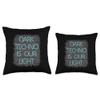 Acid House EDM Rave Party Dark Techno Is Our Light Techno Throw Pillow view 3