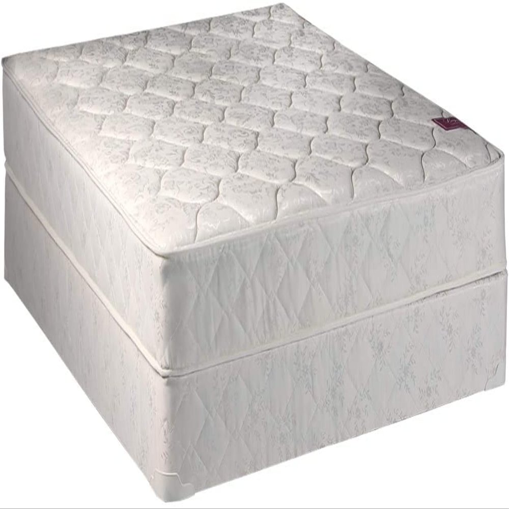 DS Solutions USA Legacy One-Sided Mattress and Low-Profile Box Spring Set with Mattress Cover Protector Included - Non Flip, Orthopedic, Fully Assembled (Full 54"x75"x8")