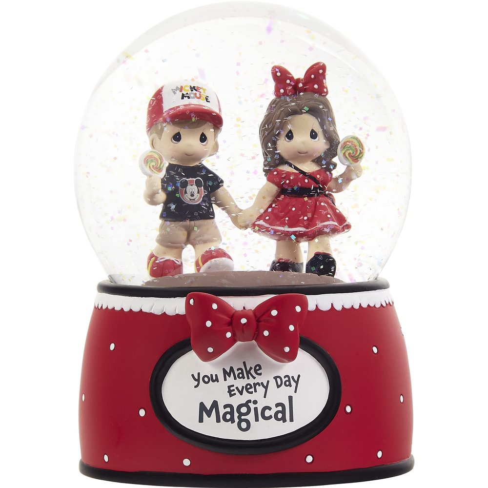 Precious Moments 213106 Disney You Make Every Day Magical Disney Fan Resin/Glass Musical Snow Globe
