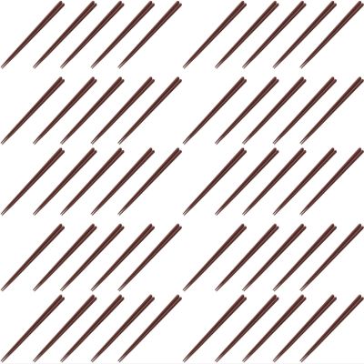 Fukui Craft Chopsticks, PBT Resin Chopsticks, Made in Japan, Dishwasher Safe, Round Headed Square Wood Grain, Brown, 8.9 inches (22.5 cm), Made in Japan (50 Pairs)
